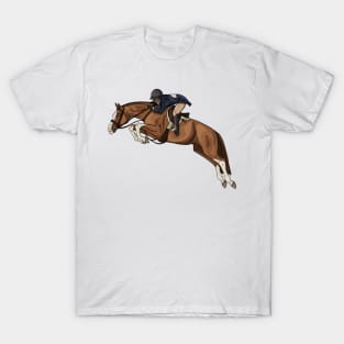 Hunter Chestnut Over Fences with Full Chrome T-Shirt